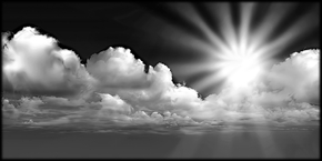 Солнце с облаками - картинки для гравировки